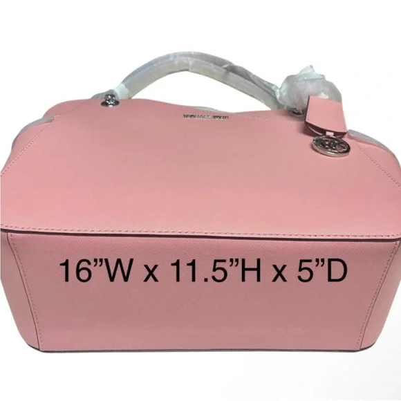 Michael Kors Saffiano Leather LX Tote Jet Set Series NWT Primrose Pink . - Picture 4 of 11
